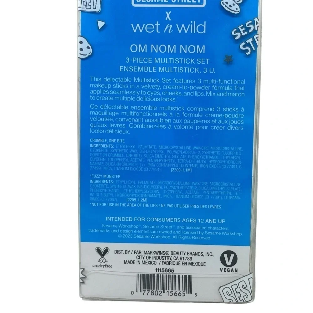 Wet n Wild Sesame Street Cookie Monster Limited Edition Makeup Sticks